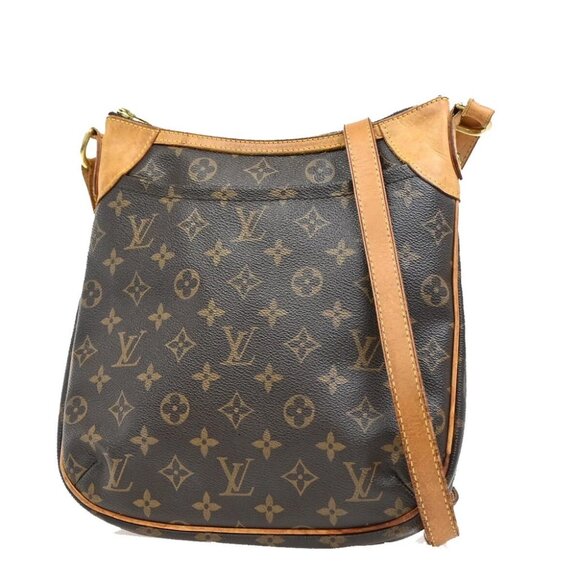 LOUIS VUITTON Odeon PM Shoulder Bag Monogram Leather Brown Spain - Picture 1 of 16